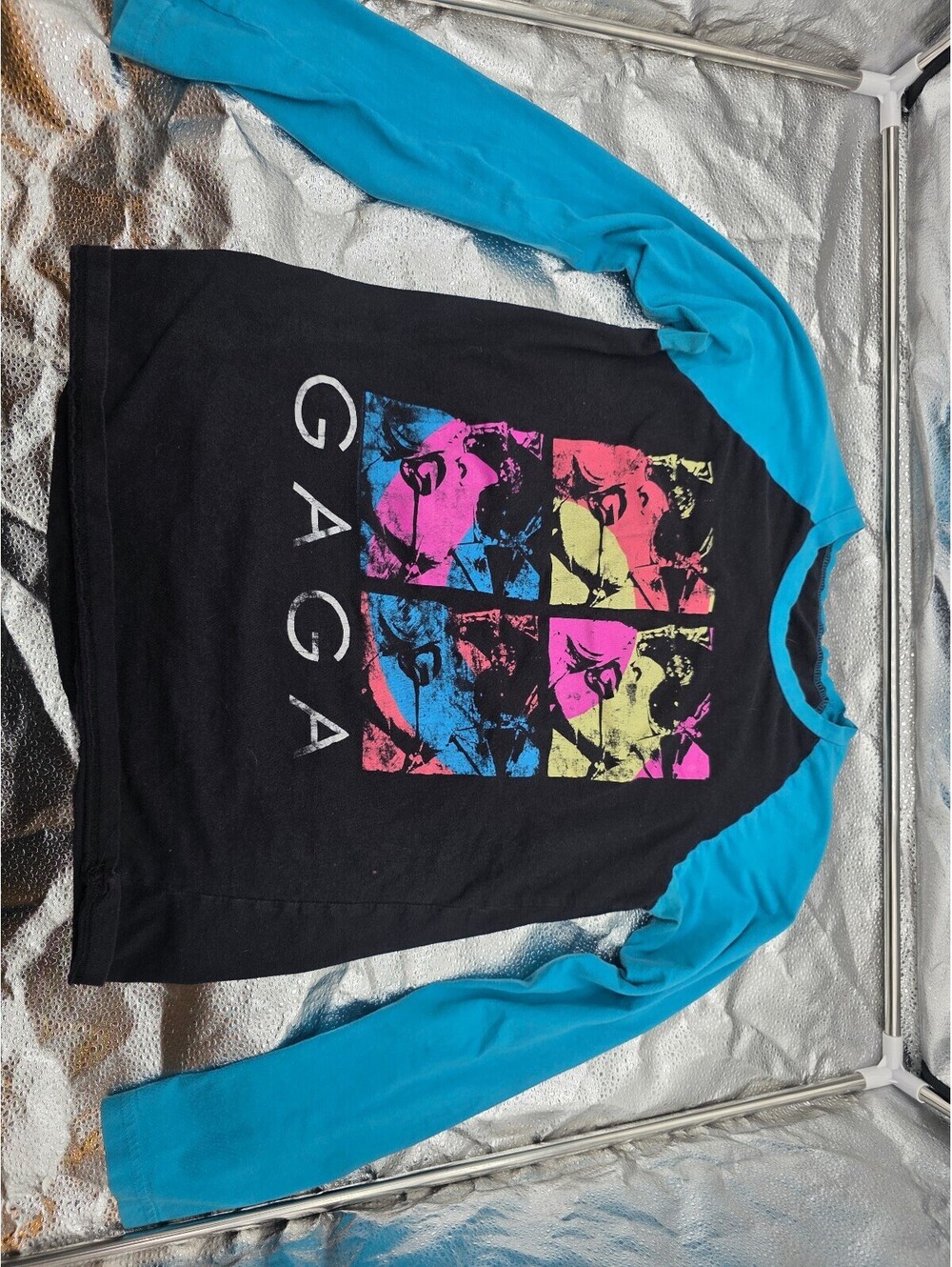 Lady Gaga Graphic Long Sleeve Raglan Shirt